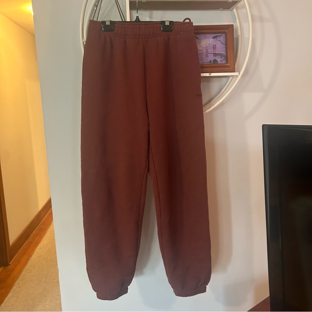 Aritzia TNA Women’s Small S Cognac Brown Extra Fleece Sweatpants Joggers Cozy